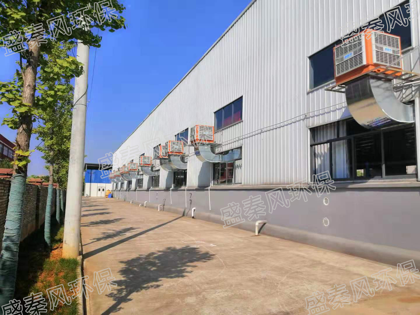 湖北赤壁某電器廠環(huán)?？照{通風降溫工程